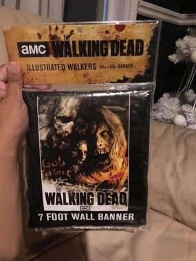 The Walking Dead Illustrated Walkers 7-Foot Wall Banner - Flag horror 7 foot
